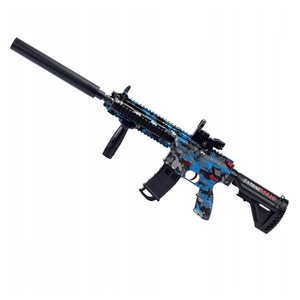 تفنگ اسباب بازی شارژی تیر ژله ای آبی مدل CARBINE M416_اسباب بازی