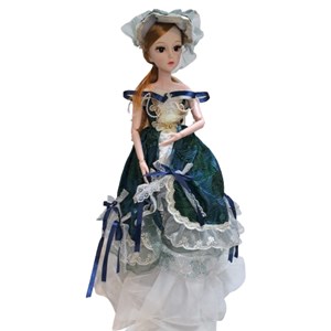 عروسک دخترانه پرنسس تمام مفصلی با لباس آبی_اسباب بازی