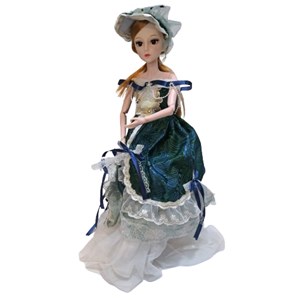 عروسک دخترانه پرنسس تمام مفصلی با لباس آبی_اسباب بازی