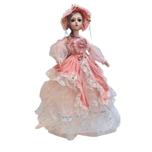 عروسک دخترانه پرنسس تمام مفصلی با لباس صورتی_اسباب بازی