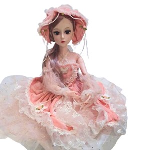 عروسک دخترانه پرنسس تمام مفصلی با لباس صورتی_اسباب بازی