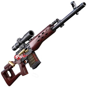 تفنگ اسباب بازی تک تیر انداز تیر فومی مدل SVD DO49AB_اسباب بازی