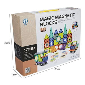 اسباب بازی ساختنی تایل مگنتی 71 قطعه Magic Magnetic Blocks_اسباب بازی