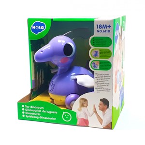 دایناسور موزیکال هولی تویز بنفش مدل Hola Toys 6110_اسباب بازی