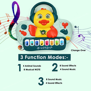 اسباب بازی ارگ آموزشی موزیکال طرح اردک Duck Piano Toy_اسباب بازی