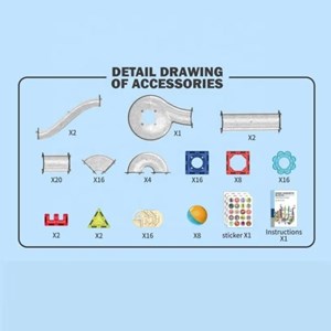 اسباب بازی ساختنی تایل مگنتی 113 قطعه مدل Magic Magnetic Blocks_اسباب بازی