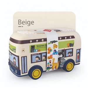 لگو دوپلو اسمونو 136 قطعه مدل اتوبوس حیوانات smoneo رنگ کرم_اسباب بازی