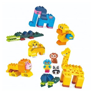 لگو دوپلو اسمونو 136 قطعه مدل اتوبوس حیوانات smoneo رنگ کرم_اسباب بازی