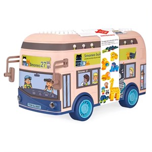 لگو دوپلو اسمونو 136 قطعه مدل اتوبوس حیوانات smoneo رنگ صورتی_اسباب بازی