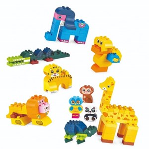 لگو دوپلو اسمونو 136 قطعه مدل اتوبوس حیوانات smoneo رنگ صورتی_اسباب بازی