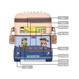 لگو دوپلو اسمونو 136 قطعه مدل اتوبوس حیوانات smoneo رنگ صورتی_اسباب بازی