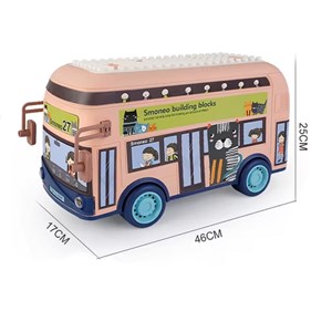 لگو دوپلو اسمونو 136 قطعه مدل اتوبوس حیوانات smoneo رنگ صورتی_اسباب بازی