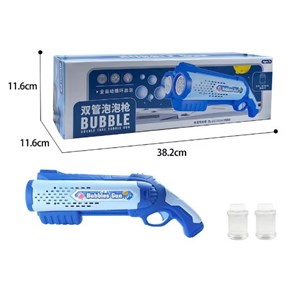 تفنگ اسباب بازی حباب ساز دولول مخزن دار آبی Electric Bubble Maker Toy with LED Lights_اسباب بازی