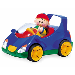 اسباب بازی ماشین کوچک آبی با آدمک پسر تولو مدل 89588 First Friends Car_اسباب بازی