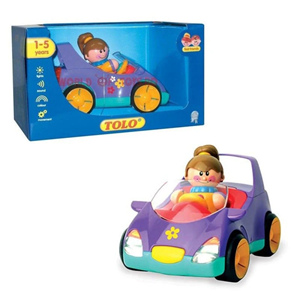 اسباب بازی ماشین کوچک بنفش با آدمک دختر تولو مدل 89615 First Friends Car_اسباب بازی