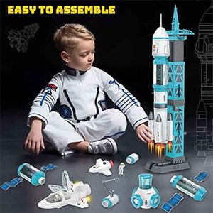 اسباب بازی سکوی پرتاب موشک فضاپیما همراه با فیگور فضانورد SPACE MISSON_اسباب بازی
