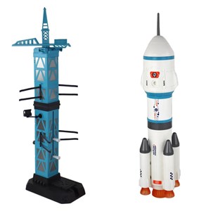 اسباب بازی سکوی پرتاب موشک فضاپیما همراه با فیگور فضانورد SPACE MISSON_اسباب بازی