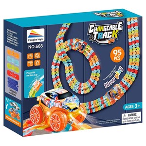 کیت ماشین بازی ریسینگ باتری خور 95 قطعه ای changeable track_اسباب بازی