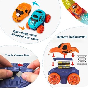 کیت ماشین بازی ریسینگ باتری خور 95 قطعه ای changeable track_اسباب بازی