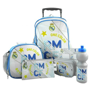 ست 6 در 1 کوله پشتی چرخدار 40 سانتی Real Madrid مدل Rainbow Max - Backpack - Promotion Items 6 in 1 - Real Madrid _کیف مدرسه