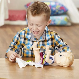 عروسک پسر بچه بیبی الایو Baby Alive Sweet Spoonfuls Blonde baby doll boy Hasbro_اسباب بازی
