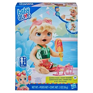 عروسک دختر بچه بیبی الایو ارتفاع 30 سانتي مدل Baby Alive Sunshine Snacks Doll Hasbro_اسباب بازی