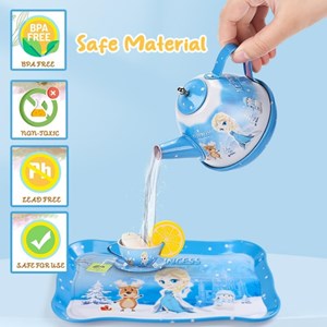 اسباب بازی ست چای خوری و شیرینی خوری فلزی عصرانه 48 تکه طرح فروزن_اسباب بازی