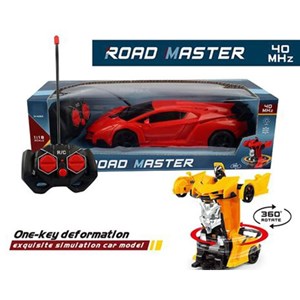 ماشین کنترلی لامبورگینی تبدیل شونده به ربات مدل ترانسفورمر زرد Remote Control Transformer Road Master_اسباب بازی