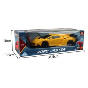 ماشین کنترلی لامبورگینی تبدیل شونده به ربات مدل ترانسفورمر زرد Remote Control Transformer Road Master_اسباب بازی