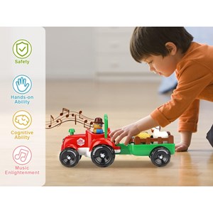 اسباب بازی تراکتور مزرعه رنگ قرمز مدل فایو استار Five Star_اسباب بازی