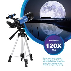 تلسکوپ طبیعتگردی به همراه کوله پشتی مدل AOMEKIE AO2017 70mm Refractor Telescope_اسباب بازی