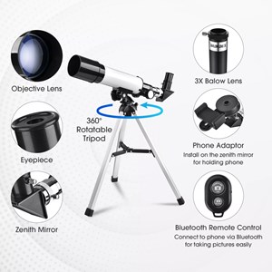 تلسکوپ طبیعتگردی به همراه کوله پشتی مدل AOMEKIE AO2013 50mm Refractor Telescope_اسباب بازی