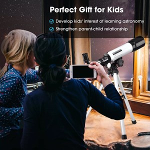 تلسکوپ طبیعتگردی به همراه کوله پشتی مدل AOMEKIE AO2013 50mm Refractor Telescope_اسباب بازی