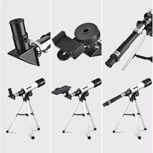 تلسکوپ طبیعتگردی به همراه کوله پشتی مدل AOMEKIE AO2013 50mm Refractor Telescope_اسباب بازی