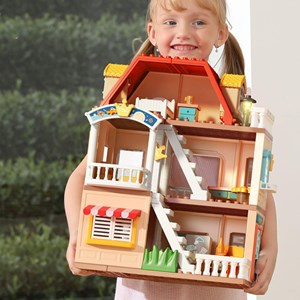 لگو دوپلو ساختمان دوطبقه با وسایل خانه 186 قطعه مدل FEELO 1801_اسباب بازی