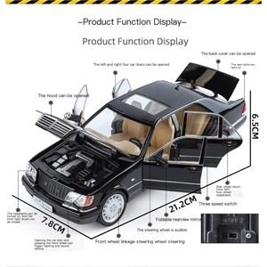 اسباب بازی ماشین فلزی مرسدس بنز مقیاس 1:24 مدل Mercedes  benz w140_اسباب بازی