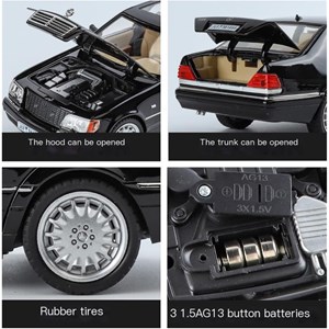 اسباب بازی ماشین فلزی مرسدس بنز مقیاس 1:24 مدل Mercedes  benz w140_اسباب بازی