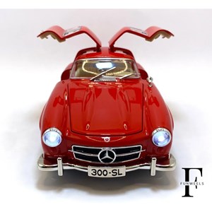 اسباب بازی ماشین فلزی دودزا و عقب کش مقیاس 1:24 مدل Mercedes benz 300SL_اسباب بازی