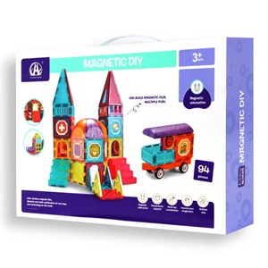 اسباب بازی ساختنی تایل مگنتی 94 قطعه مدل Magnetic DIY_اسباب بازی