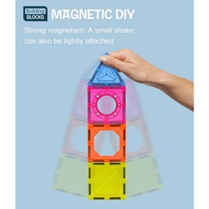 اسباب بازی ساختنی تایل مگنتی 94 قطعه مدل Magnetic DIY_اسباب بازی