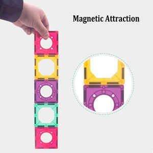 اسباب بازی ساختنی تایل مگنتی 94 قطعه مدل Magnetic DIY_اسباب بازی