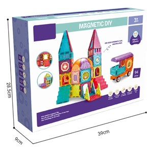 اسباب بازی ساختنی تایل مگنتی 94 قطعه مدل Magnetic DIY_اسباب بازی