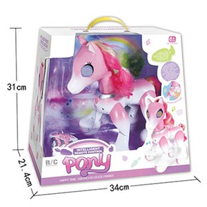 ربات اسباب بازی کنترلی شارژی مدل پونی یونیکورن صورتی Remote Control Unicorn_اسباب بازی