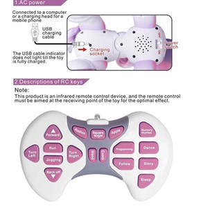 ربات اسباب بازی کنترلی شارژی مدل پونی یونیکورن صورتی Remote Control Unicorn_اسباب بازی