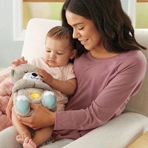 عروسک پولیشی خرس شبخواب خروپوف کن طوسی_اسباب بازی