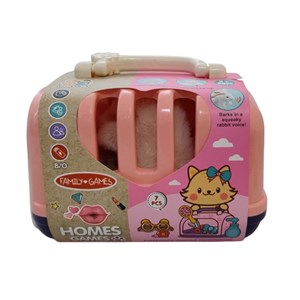 اسباب بازی سگ خانگی به همراه قفس و وسایل آرایشی مجموعه 7 عددی_اسباب بازی