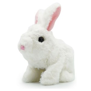 عروسک رباتیک خرگوش حرکتی رنگ سفید_اسباب بازی