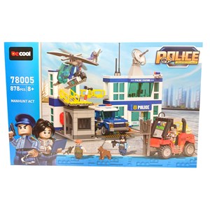 لگو سیتی ایستگاه پلیس شهر 878 قطعه مدل 78005 DECOOL Police Station City_اسباب بازی