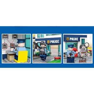 لگو سیتی ایستگاه پلیس شهر 878 قطعه مدل 78005 DECOOL Police Station City_اسباب بازی