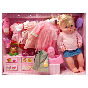 عروسک دخترانه جدید بیبی بورن همراه با 5 دست لباس مختلف مدل BABY TOBy_اسباب بازی